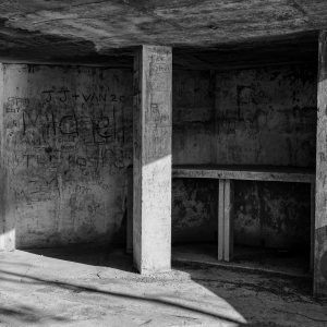 West Head Gun Battery, Ku-ring-gai Chase National Park, Sydney NSW. Storage areas within Number 2 Gun emplacement.